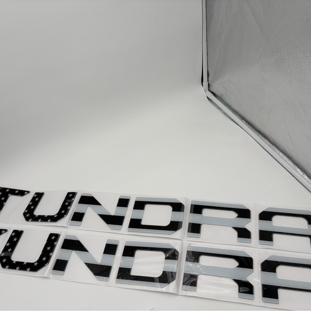 Black and White Tundra Letter Decals new